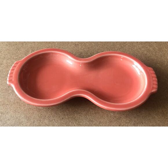 Fiesta Homer Laughlin Persimmon Creamer & Sugar Condiment Tray Tidbit Dish Plate - Picture 1 of 7